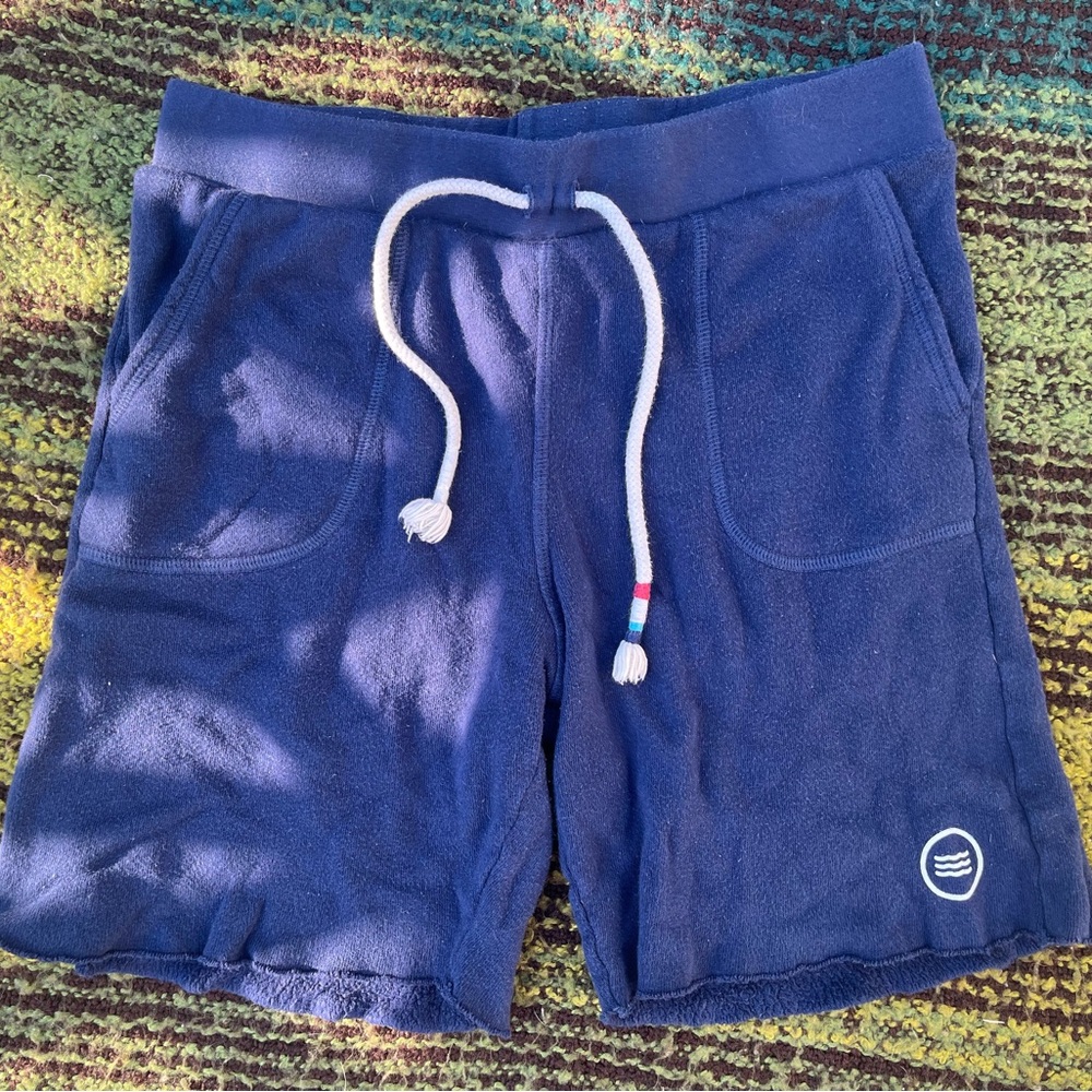 Sol Angeles Navy Blue Kids Fleece Drawstring Shorts